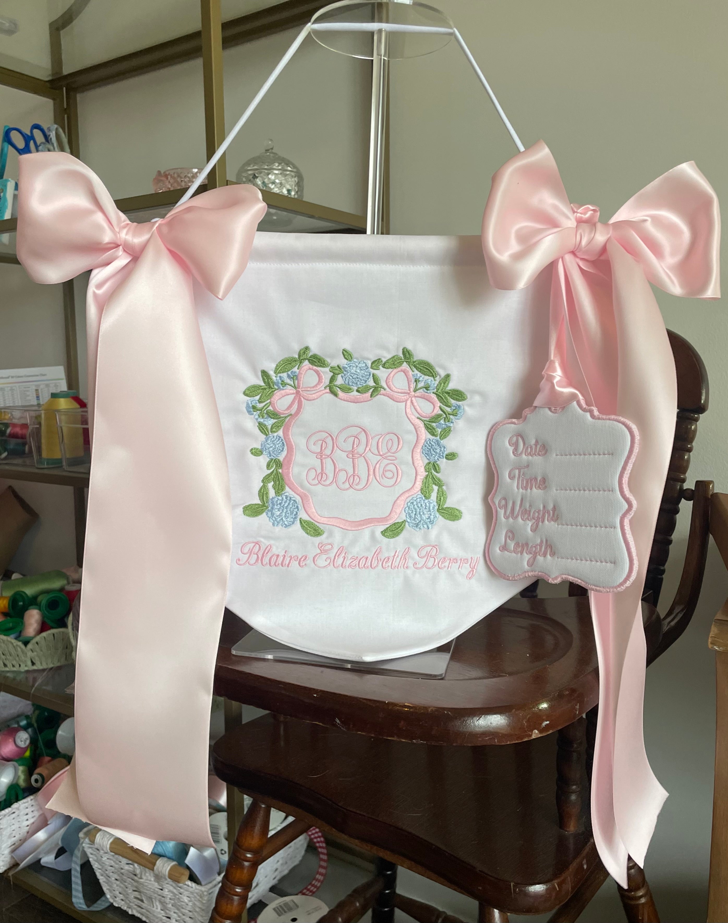 Crest Banner with Satin Bows