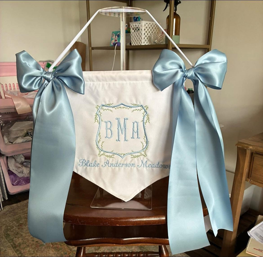 Crest Banner with Satin Bows